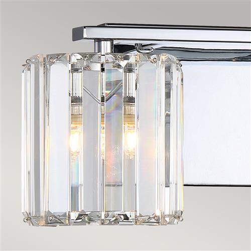 Divine IP44 Polished Chrome Bathroom Wall Light Qz Divine2 Pc Bath