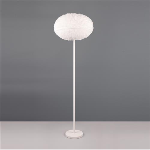 Furry White Floor Lamp Complete R41581001