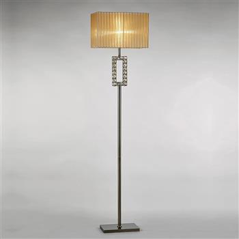 Florence Antique Brass Rectangular Floor Lamp