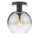 Lycia Matt Black and Chrome Ombre Glass Semi-Flush Light LYC0122