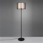 Burton Matt Black & Cylinder Shade Floor Lamp 411400132