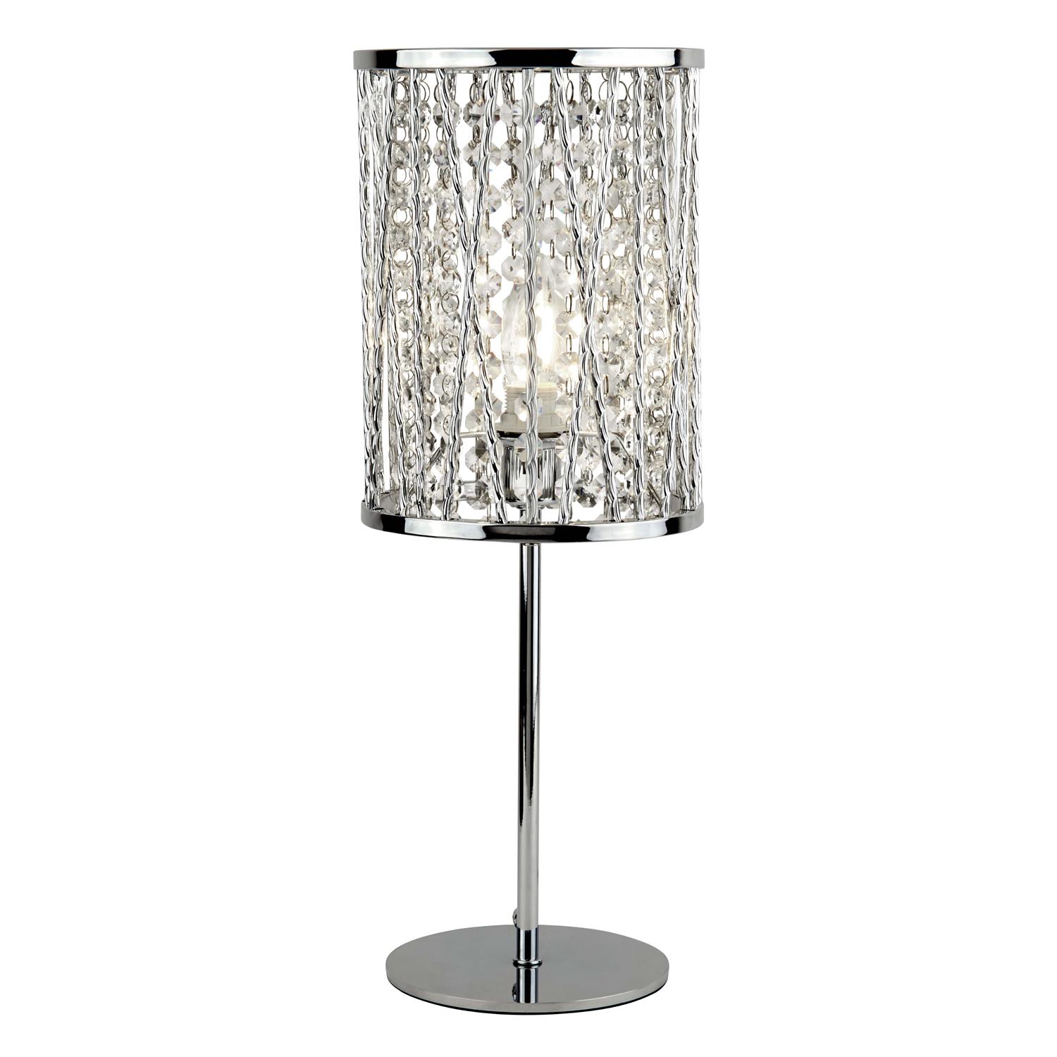 Elise Crystal Glass Polished Chrome Table Lamp 8931Cc The Lighting