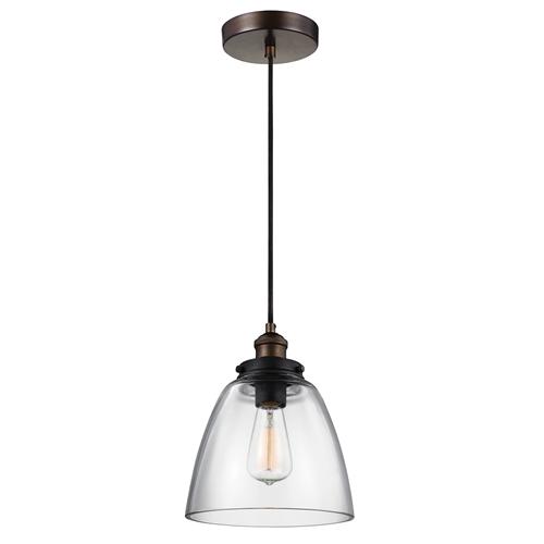 Baskin Two-Toned Brass and Zinc Ceiling Pendant FE-BASKIN-P-B-BR