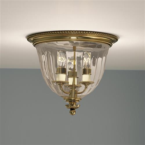 Cambridge Brass Triple Flush Ceiling Light HK-CAMBRIDGE-F-B