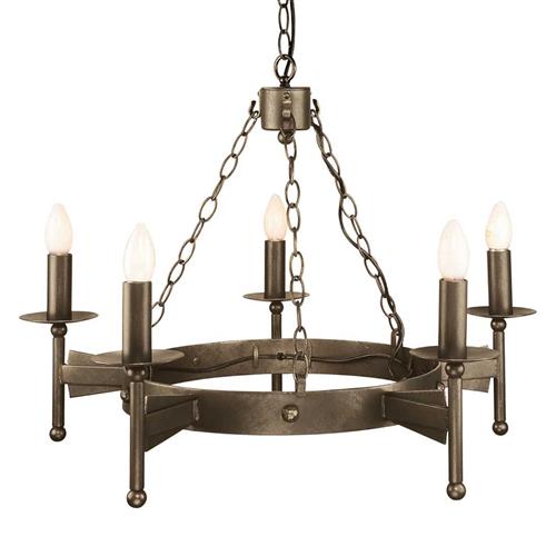 Cromwell Old Bronze 5 Arm Ceiling Light CW5-OLD-BRZ