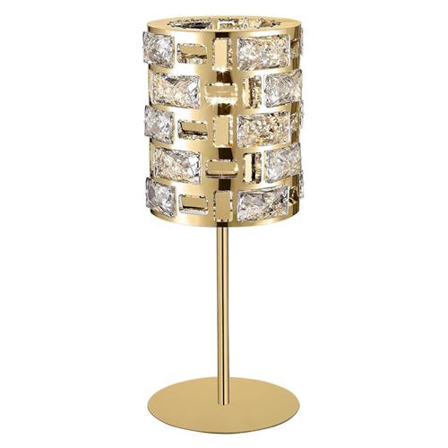 Lola Gold & Crystal Cylinder Table Lamp CFH1811/TL/G