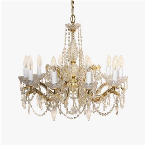 Marie Theresa Gold & Crystal 10 Light Fitting CP00150/10/G