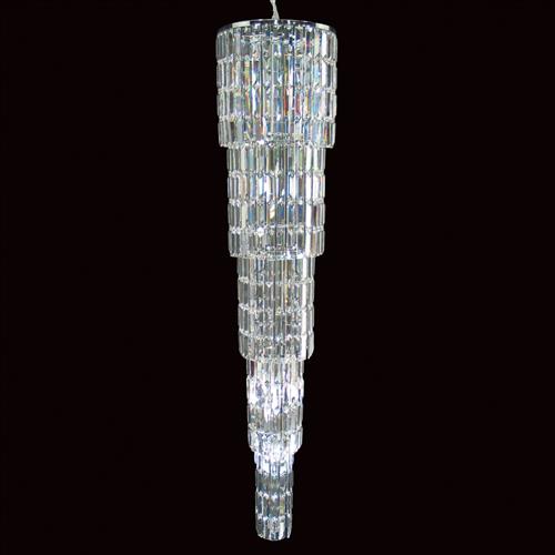 Padua Tiered 15 Light Chrome And Crystal Pendant Fitting CF20610/15/CH