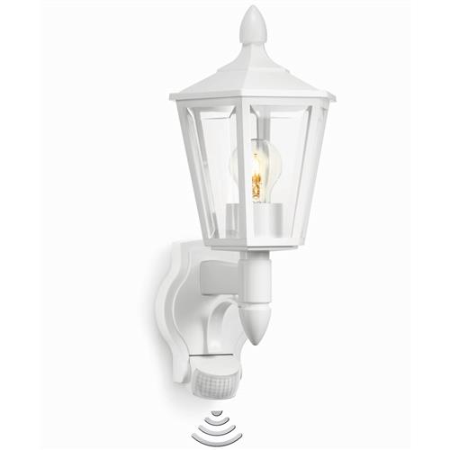 Outdoor Traditional IP44 White PIR Wall Light L 15 S white