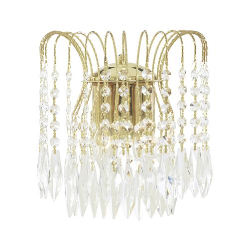 Waterfall Crystal and Gold 2 Light Wall Fitting 5172-2
