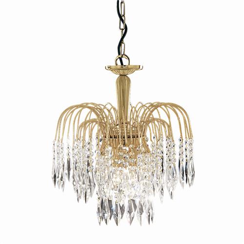 Waterfall Crystal Ceiling Gold Plated Light 5173-3