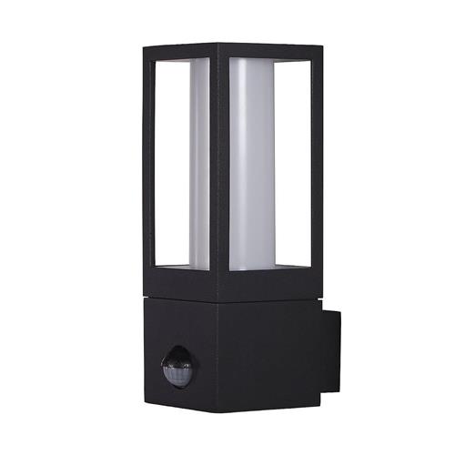 Avenue IP44 Black Outdoor PIR Wall Light 91251-1BK-PIR