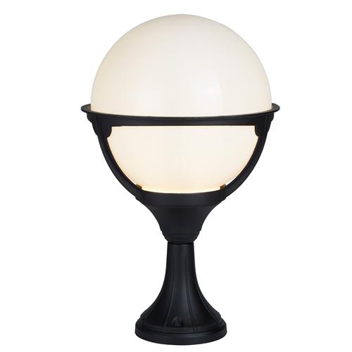 Orb Lantern Led Black Opal Outdoor Post Light 8740 The Lighting Superstore