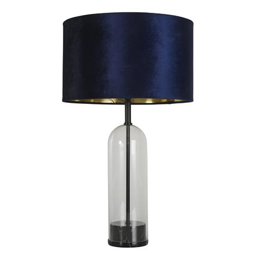 Oxford Clear Table Lamp And Navy Shade 81711AZ