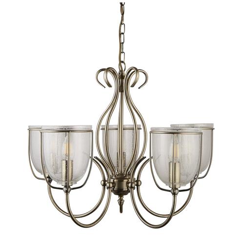 Silhouette 5 Light Antique Brass Ceiling Fitting 6355-5AB
