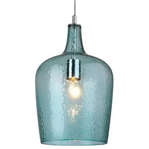 Glass Aqua Blown Glass Ceiling Pendant 2301AQ