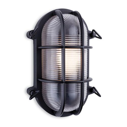 Turin Ip65 Black Bulkhead Oval Outdoor Wall Light 2824bk The Lighting Superstore