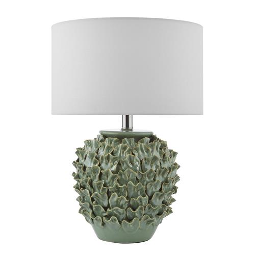 Ailsa Green Ceramic And White Shade Table Lamp AIL4224+PYR142