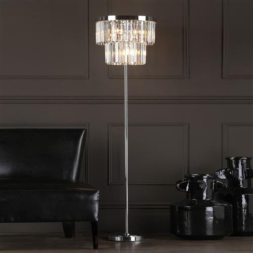 Angel 6 Light Polished Chrome And Crystal Floor Lamp ANG4908