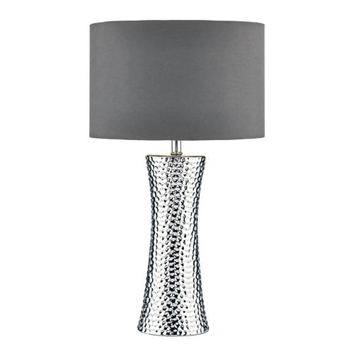 Bokara Silver Table Lamp with Drum Shade BOK4232/X