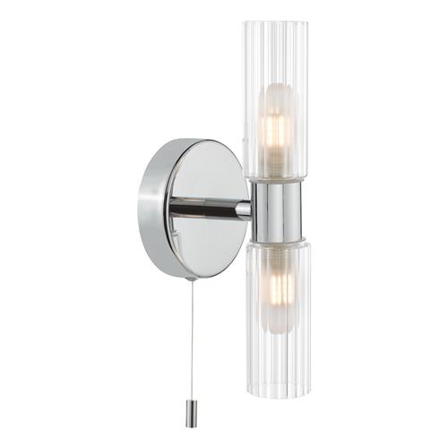 Bolton IP44 Double Polished Chrome Bathroom Wall Light BOL0950