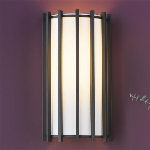 Cagliari Matt Black And Ivory Shade Single Wall Light CAG0722