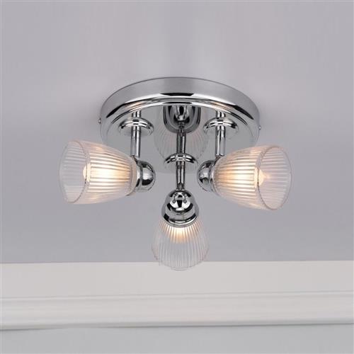 Cedric IP44 Polished Chrome Bathroom Ceiling Fitting CED7638