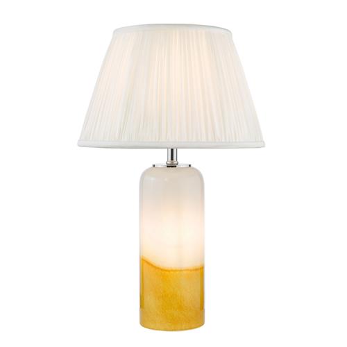 Deandra Yellow And White Art Glass Table Lamp DEA4226+ULY1615