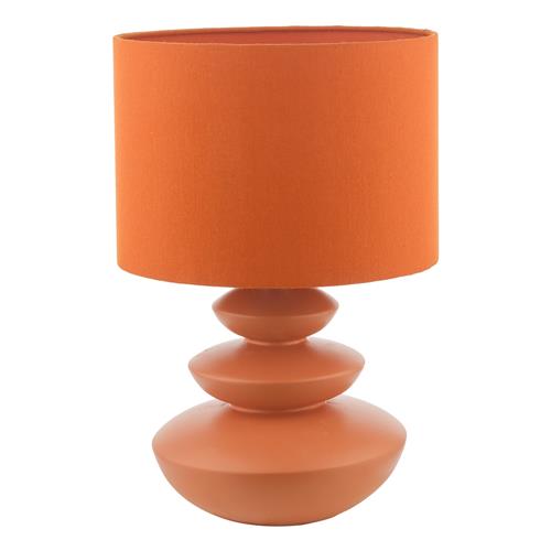 Discus Orange Ceramic Table Lamp And Matching Shade DIS4211