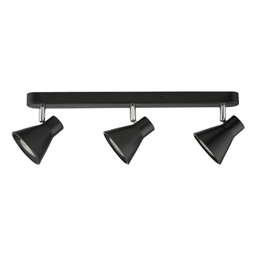 Diza 3 Light Matt Black And Polished Chrome Bar Spotlight DIZ7322