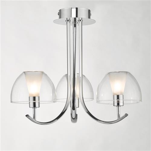 Duana Semi-Flush Ceiling Light Polished Chrome Finish DUA5350