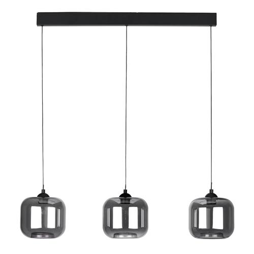 Eileen Three Light Black Smoked Glass Linear Pendant EIL0322-AID6510B