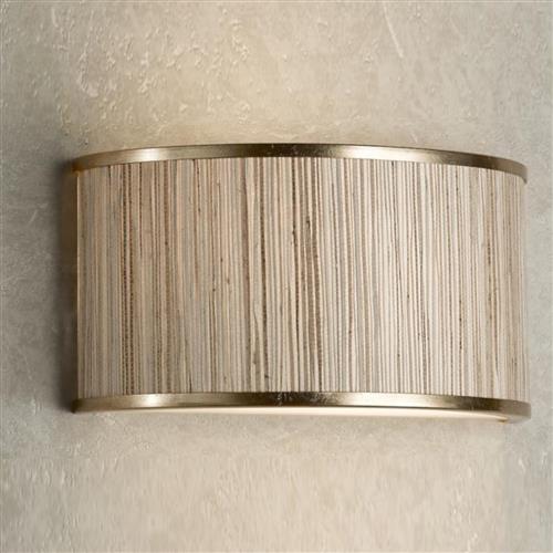 Fenella Natural Seagrass And Gold Leaf Wall Light FEN0935