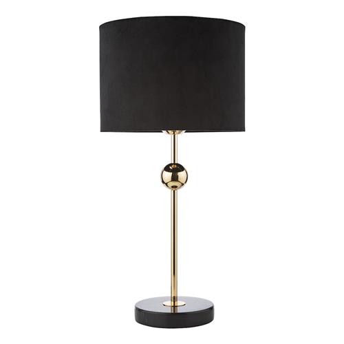 Jillian Black Marble And Polished Gold Table Lamp JIL4222