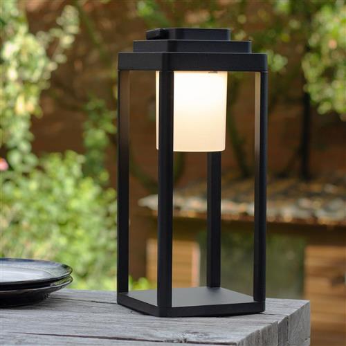 Lester IP44 Rechargeable Black Outdoor Lamp LES2455