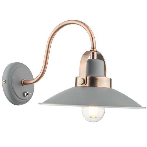 Liden Single Wall Light Copper Grey Finish LID0739