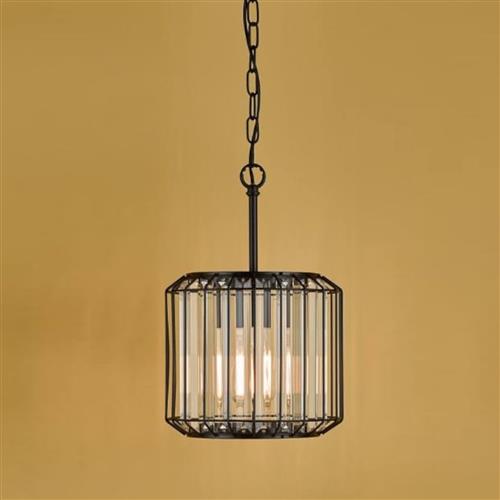 Naeva Single Drop Pendant Satin Black Finish NAE0122