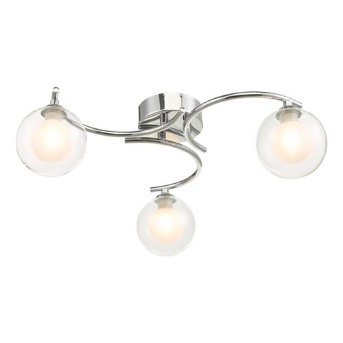 Nakita 3 Light Polished Chrome Semi Flush Fitting NAK5350-04