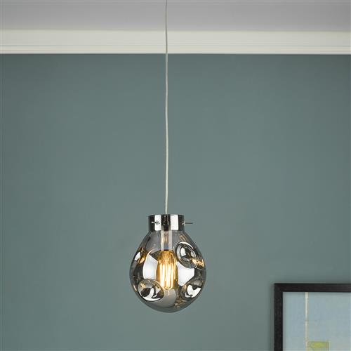 Quinn Polished Chrome/Smoke Ceiling Pendant QUI0110