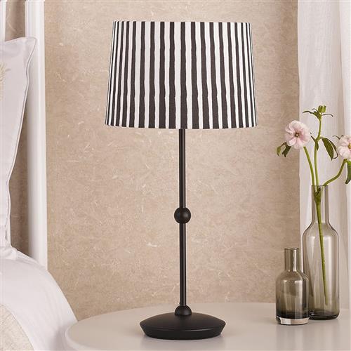 Sosa Matt Black And Black Striped Shade Table Lamp SOS4222