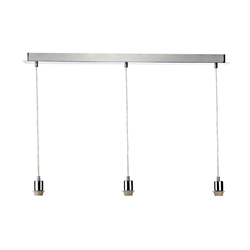 Suspension Bar Plate Polished Chrome Three Light SP365