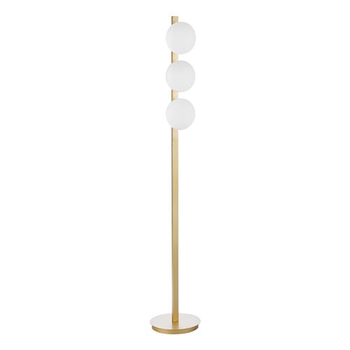 Tauri Matt Gold And Opal Glass 3 Light Floor Lamp TAU4935