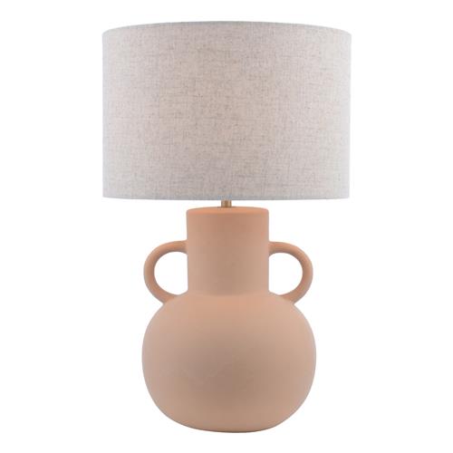 Urn Pale Terracotta Ceramic Table Lamp And Linen Shade URN4211