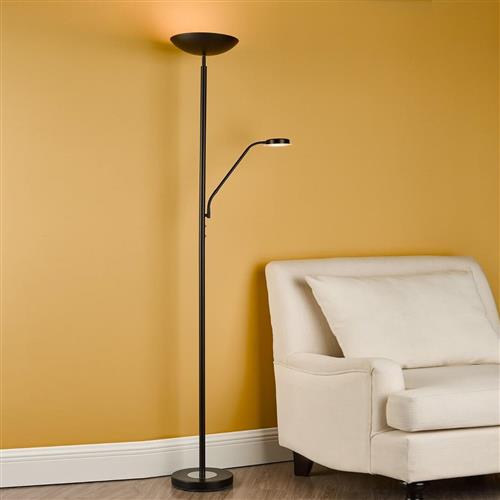 Victor LED Matt Black Finished Task Floor Lamp VIC4922