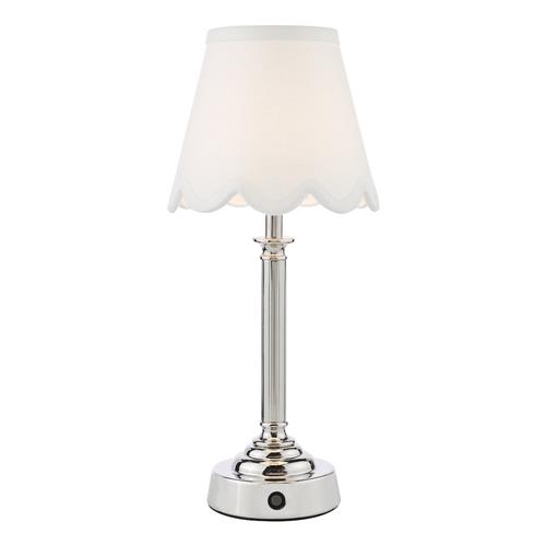 Virgil LED Polished Nickel And Ivory Touch Table Lamp VIR4238+NER262