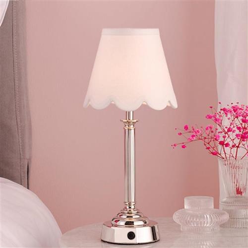 Virgil LED Polished Nickel And Ivory Touch Table Lamp VIR4238+NER262