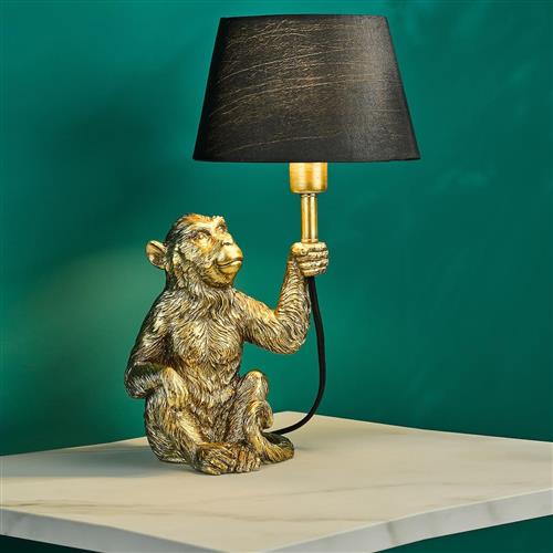 Zira Gold Monkey Table Lamp Complete ZIR4235