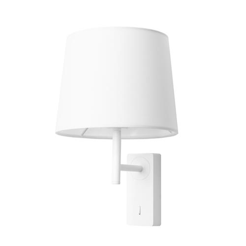 Aura White Single Wall Light DE-0118-BLA