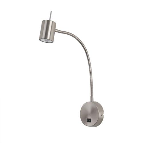 Bas Adjustable Satin Nickel Reading Wall Light DE-0442-SAT