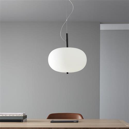 Ilargi LED Medium Black And White Pendant Light 00-6457-92-F9